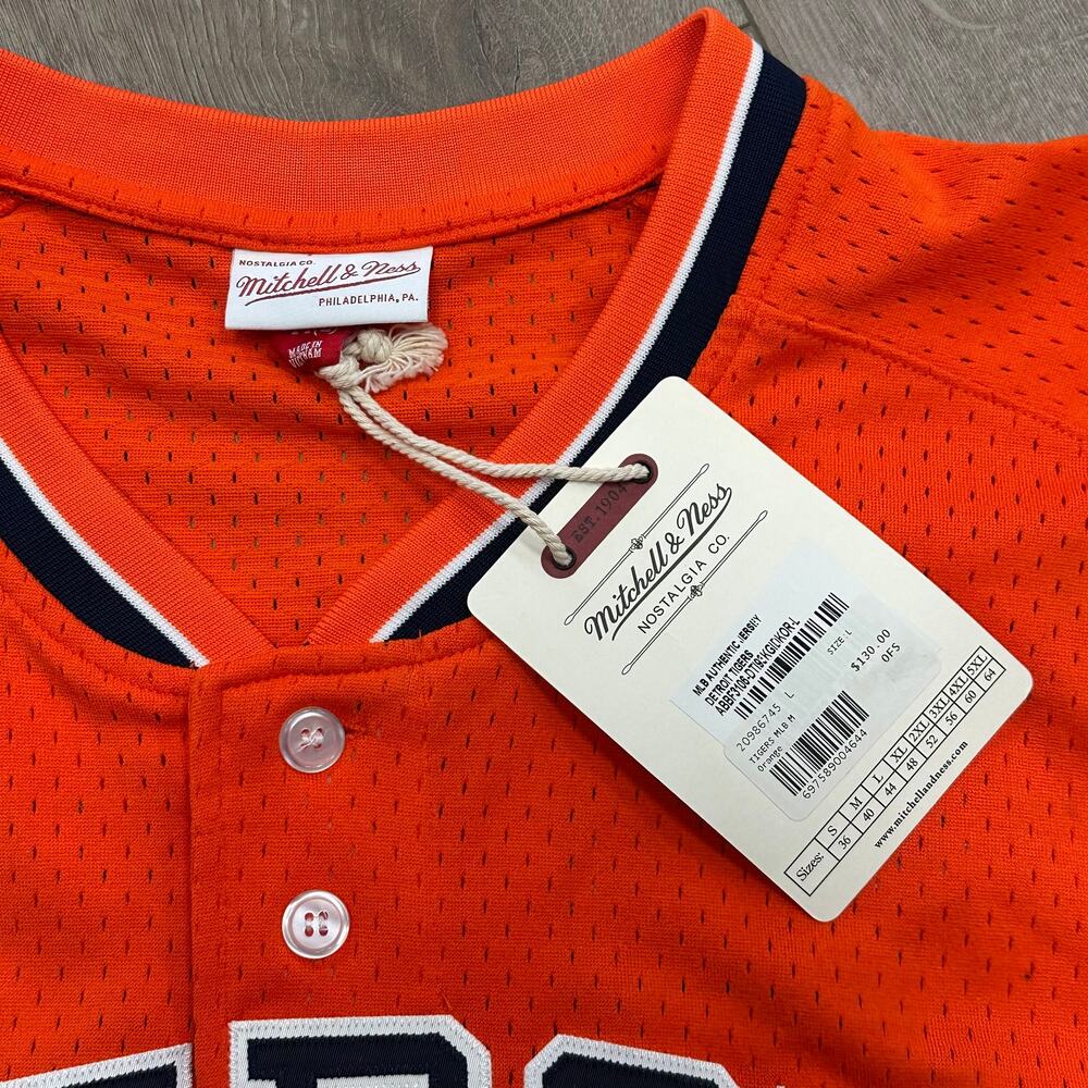 Mitchell & Ness Detroit Tigers Gibson 1993 Orange Mesh Jersey size Large L B30 - Picture 6 of 9